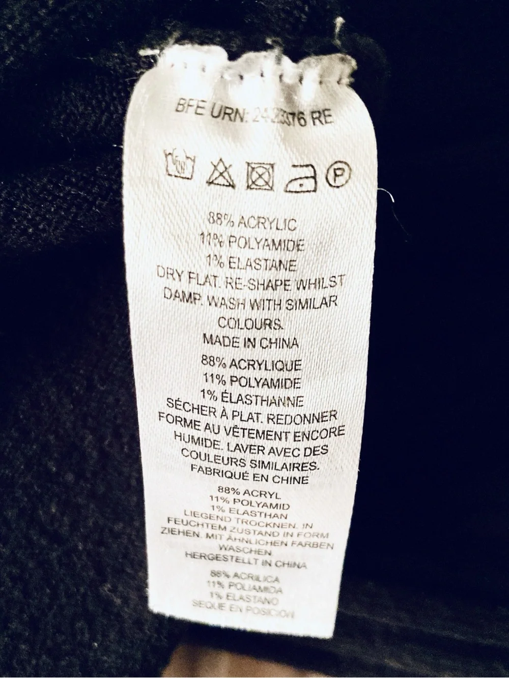 French Connection Babysoft Rib Sleeve V-Neck Sweater.